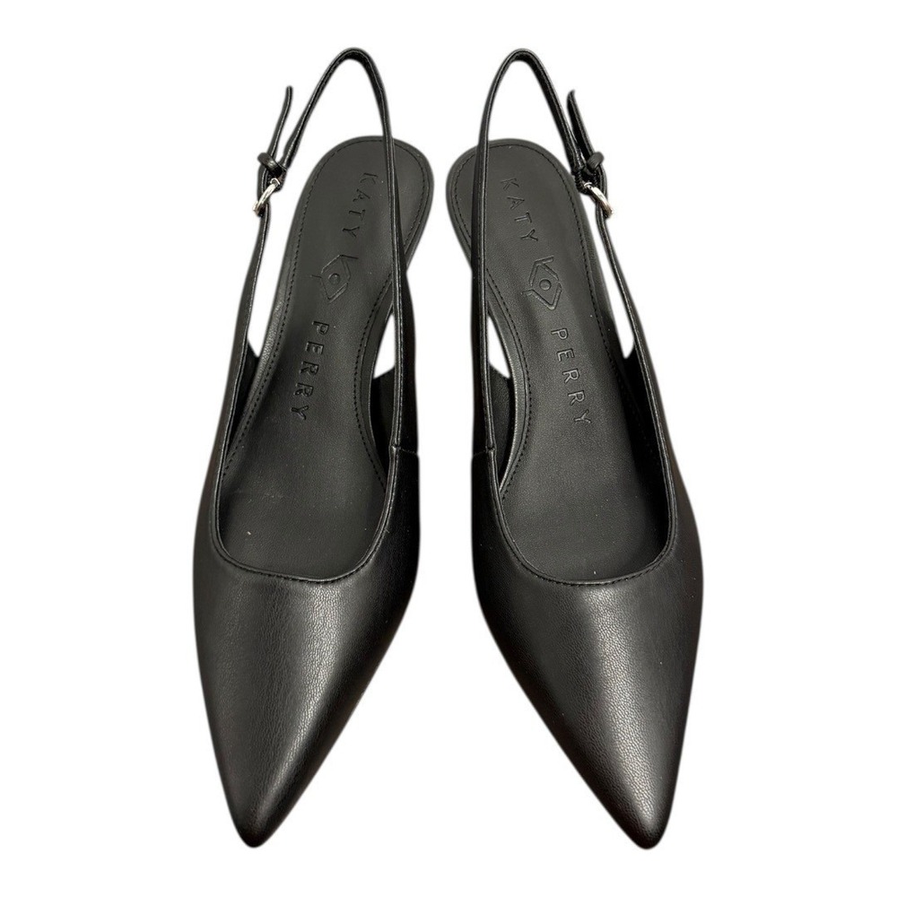 Katy Perry The Oceanview Slingback Heels Softy Nappa Black 7.5 NIB - Picture 5 of 9